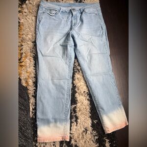 J. Jill Light Blue Ombre Straight Leg Jeans